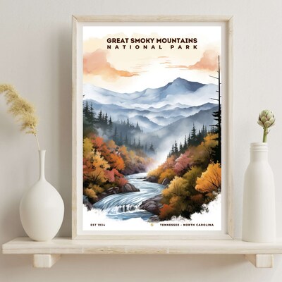 Great Smoky Mountains National Park Poster, Travel Art, Office Poster, Home Decor | S8 - image6